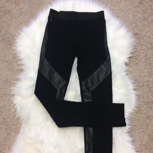 BCBGMAZAZRIA leather combo legging